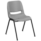 Flash Furniture – Chaise coquille empilable et ergonomique Hercules, capacité de 880 lb, gris-Capacité de poids de 880 lb