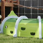 Qaba - Tunnel pour enfants à ramper - motif crocodile - vert-Fabriqué en HDPE et polypropylène pour une utilisation durable 