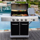 Kenmore - Barbecue au gaz à 4 brûleurs avec brûleur latéral de saisie-1 brûleur latéral bonus pour saisir - 12 000 BTU pour une saisie à haute température.