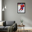 Nick Suzuki Montreal Canadiens - Toile encadree - 22" x 31"-Prêt à accrocher - livré entièrement assemblé