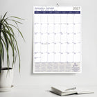 Blueline - 2027 Calendrier mural mensuel DuraGlobe - 12 po x 17 po - bilingue-Calendrier annuel de référence sur chaque feuille