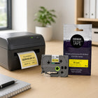 Premium Tape - Compatible avec Brother TZ-641, TZ641, TZE-641, TZE641 - Noir / Jaune - 18 mm-Largeur de ruban de 18 mm avec longueur totale de 8 m par cassette.
