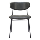 Zuo - Charon Chaise de salle à manger - Noir vintage - Ensemble de 2-Confort moelleux et rembourrage durable