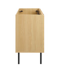 Modway - Chaucer 48" Armoire de toilette de salle de bain (lavabo non inclus) - Chêne-Portes en rotin tissé
