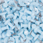 JAM Paper - Punaises colourées - bleu layette - paquet de 100-Gardez vos travaux scolaires, vos travaux de bureau, vos projets artistiques et visuels organisés avec des punaises colourées !