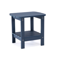 Backyard Lifestyles - Table d'appoint avec tablette - Bleu marine-Polystyrène durable et résistant aux intempéries de type HIPS, polystyrène à haute résistance aux chocs.