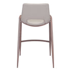 Zuo - Desi Tabouret de comptoir - Beige/Noyer - Ensemble de 2-Garantie limitée de 3 ans
