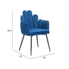 Zuo - Noosa Chaise de salle à manger - Bleu marine - Ensemble de 2-6
