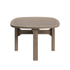 Modway - Saratoga Ovale Terrasse extérieure Bois de teck Table basse - Gris vieilli-8