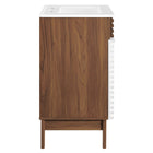 Modway - Render 24" Vanette de salle de bain - Blanc Noyer Blanc-Coiffeuse à grains de noyer
