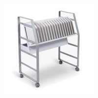 Luxor - Chariot de recharge ouvert pour 16 appareils avec alimentation CA pour tablettes/Chromebooks (tablettes inclinées)-Accès pratique et rapide pour 16 tablettes ou Chromebooks