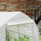Outsunny - Serre tunnel portable à entrée piétonne - 11,5 pi x 6,6 pi x 6,6 pi-La bâche en PE robuste laisse passer la lumière du soleil, aidant vos plantes, fleurs et herbes à pousser naturellement et magnifiquement  
