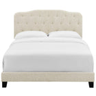 Modway - Amelia Tissu rembourré Lit Queen, Beige-Sommier requis (non inclus)