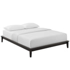 Modway - Lodge Bois Cadre de lit plateforme Queen, Cappuccino-Remplacement du sommier