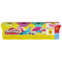 Play-Doh - Pâte à modeler - paquet de 4 pots - Assorti-4 Couleurs Différentes: Ces boîtes sont d'excellents jouets pour stimuler l'imagination des enfants et les activités artistiques et manuelles comme le mélange et l'association des couleurs, etc.