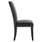 Modway - Parcel Performance Velvet Fauteuils d’accompagnement à manger Ensemble de 2 - Charbon de bois-Capacité de poids de la chaise : 285 lb.