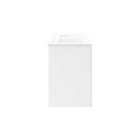 Modway - Bryn Évier double mural de 48" Vanette de salle de bain - Blanc blanc-Évier double en céramique avec comptoir intégré