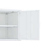 Manhattan Comfort - Ava 23,6 po Buffet d’Appoint Moderne - Blanc-Pieds en métal avec patins de protection réglables pour une stabilité sur mesure