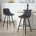 HOMCOM - Tabourets de bar de cuisine hauteur comptoir 27,25 po - noir - paquet de 2-Les tabourets de bar hauts sont conçus pour offrir une bonne vue 
