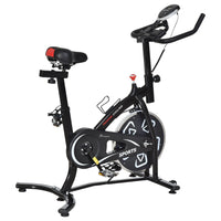 Soozier - Vélo D’Exercice - Vélo Stationnaire Avec Écran Lcd-Cadre en acier robuste avec base triangulaire supportant jusqu'à 100 kg pour une stabilité accrue  