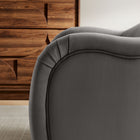Modway - Compose Performance Velvet Chaise d’accent - Storm Grey-Rembourrage en mousse dense