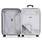 Travelpro - Odyssey 24 po Valise Rigide À Enregistrer de Taille Moyenne à Roulettes -  Gris Nuage-Un panneau de séparation à fermeture éclair et une poche intégrée pour accessoires permettent de ranger et de sécuriser le contenu