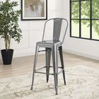 Modway - Promenade Tabouret de bar - Gunmetal-Un certain assemblage requis