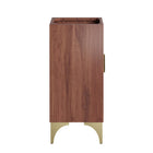 Modway - Daylight 18" Armoire à coiffeuse de salle de bain - Noyer-Matchs non inclus