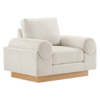 Modway - Oasis Rembourré Tissu Fauteuil - Ivoire-Chaise d’accent moderne