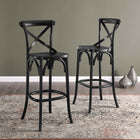 Modway - Gear Tabouret de bar - Noir-Capsules de pied non marquées