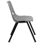 Flash Furniture – Chaise coquille empilable et ergonomique Hercules, capacité de 880 lb, gris-S'empile jusqu'à 20 chaises de hauteur