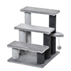PawHut - Escalier pour chat 3 marches, petit arbre avec jouet - 17,5 po x 15,5 po x 19 po-Pour les chats âgés ou ceux ayant des problèmes de mobilité afin d’atteindre des endroits en hauteur 
