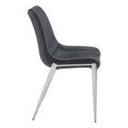 Zuo - Magnus Chaise de salle à manger - Noir/Argent - Ensemble de 2-Garantie limitée de 3 ans
