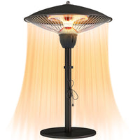 Outsunny - Chauffage électrique d'extérieur 1500W pour terrasse avec protection contre le basculement-Le chauffage halogène de 1500 W fournit une chaleur instantanée pour votre confort extérieur 