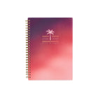The Happy Planner - Planificateur daté Organized petit format 2026–2027 à double spirale - 7-1/2 po x 6-11/16 po - Palmiers rêveurs-Comprend des pages de notes lignées supplémentaires, un porte-stylo élastique amovible, des autocollants et trois mois bonus