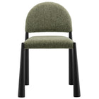 Modway - Hayley Tissu rembourré Fauteuil d’appoint de salle à manger - Feuille Noire-9