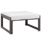 Modway - Fortuna Terrasse extérieure Ottoman in Brun blanc-Ottoman extérieur moderne
