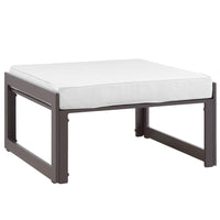 Modway - Fortuna Terrasse extérieure Ottoman in Brun blanc-Ottoman extérieur moderne