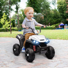Qaba - Quad pour enfants 12V à batterie avec quatre roues et suspension à ressort - blanc-Design réaliste imitant les quads pour adultes, améliorant le temps de jeu 
