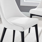 Modway - Viscount Tissu Fauteuil d’appoint de salle à manger Ensemble de 2 - Blanc-Capsules de pied non marquées