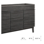 Modway - Render 48" Meuble de toilette de salle de bain compatible double lavabo (non inclus) - Charbon de bois-Stratifié lisse