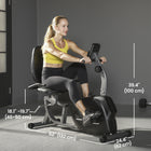 Soozier - Vélo d’exercice couché pour la maison-Siège entièrement réglable (hauteur et avant/arrière) pour un confort optimal