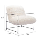 Zuo - Pelut Fauteuil d’appoint - Blanc-6