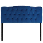 Modway - Annabel Touffe de diamant Performance Velvet Tête de lit Queen, Marine-Tissu résistant aux taches durable