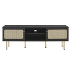 Modway - Cambria 60 po Meuble TV, Noir-Trous de gestion des câbles