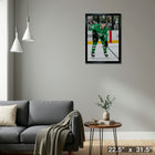 Mikko Rantanen Stars 2025 Playoffs - Toile encadree - 22" x 31"-Prêt à accrocher - livré entièrement assemblé