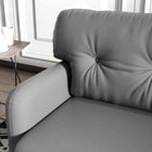 HOMCOM - Canapé 58 po pour chambre avec coussins - gris-Patins de protection en feutre pour garder vos sols en bon état 