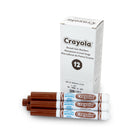 Crayola - Marqueurs lavables Broad Line − Marron − Paquet de 12-Ajoutez des couleurs vives et vibrantes à vos dessins, projets scolaires et autres projets créatifs