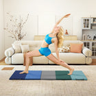 Soozier - Tapis De Gymnastique Pliant 6 pi Avec Poignées De Transport - Couleurs Mixtes-Le design pliable avec poignée garantit un rangement facile et une grande portabilité  