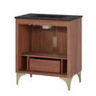 Modway - Daylight 30" Vanette de salle de bain - Noyer noir-Rangement spacieux